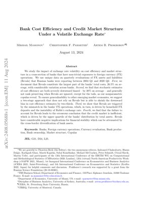Sampul Dokumen PDF - Kecekapan Kos Bank dan Struktur Pasaran Kredit di Bawah Kadar Pertukaran yang Tidak Stabil