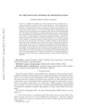 PDF文書カバー - 為替レートの特異確率制御：最適ターゲットゾーン管理